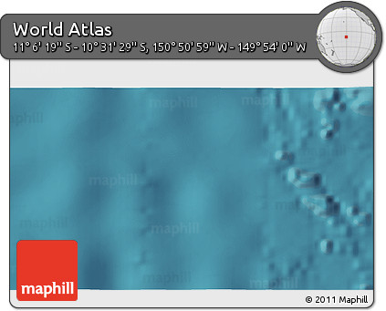 Satellite 3D Map of the Area around 10° 48' 54" S, 150° 22' 30" W