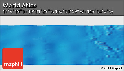 Physical Panoramic Map of the Area around 10° 48' 54" S, 150° 22' 30" W