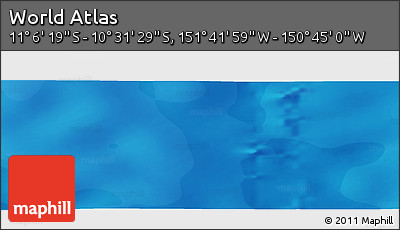 Political Panoramic Map of the Area around 10° 48' 54" S, 151° 13' 29" W