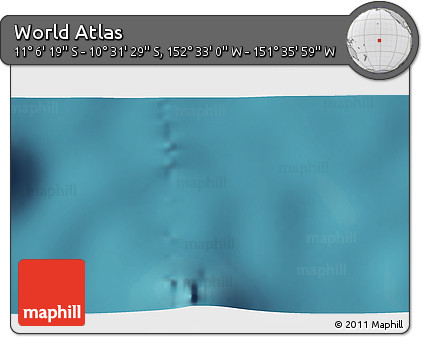 Satellite 3D Map of the Area around 10° 48' 54" S, 152° 4' 29" W