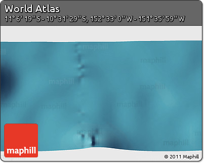 Satellite 3D Map of the Area around 10° 48' 54" S, 152° 4' 29" W