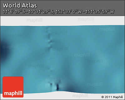 Satellite 3D Map of the Area around 10° 48' 54" S, 152° 4' 29" W