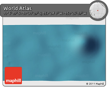 Satellite 3D Map of the Area around 10° 48' 54" S, 152° 55' 30" W