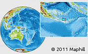 Physical Location Map of the area around 10° 48' 54" S, 153° 4' 29" E