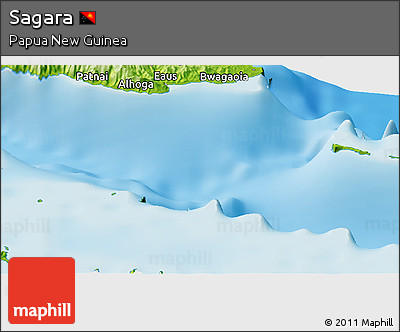 Physical Panoramic Map of Sagara