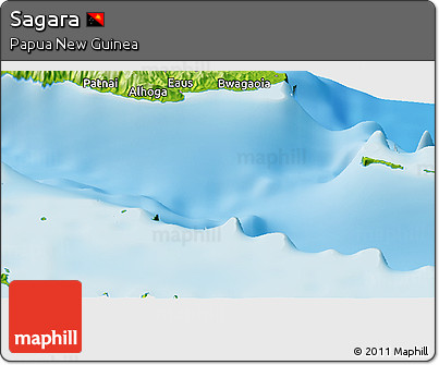 Physical Panoramic Map of Sagara