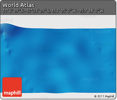 Physical 3D Map of the Area around 10° 48' 54" S, 153° 46' 30" W