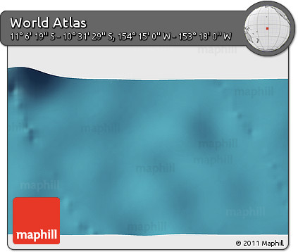 Satellite 3D Map of the Area around 10° 48' 54" S, 153° 46' 30" W