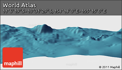 Satellite Panoramic Map of the Area around 10° 48' 54" S, 154° 46' 30" E