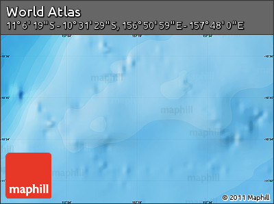 Political Map of the Area around 10° 48' 54" S, 157° 19' 29" E