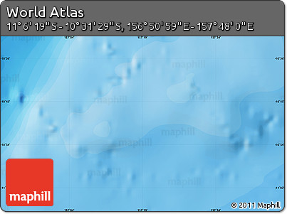 Political Map of the Area around 10° 48' 54" S, 157° 19' 29" E