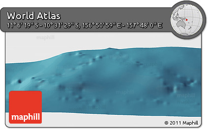Satellite Panoramic Map of the Area around 10° 48' 54" S, 157° 19' 29" E