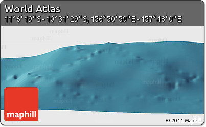 Satellite Panoramic Map of the Area around 10° 48' 54" S, 157° 19' 29" E