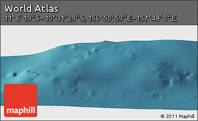 Satellite Panoramic Map of the Area around 10° 48' 54" S, 157° 19' 29" E