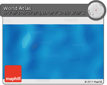 Physical 3D Map of the Area around 10° 48' 54" S, 157° 10' 30" W
