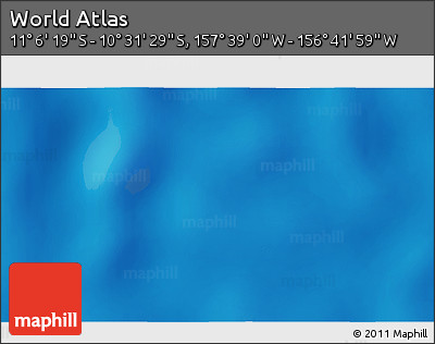 Shaded Relief 3D Map of the Area around 10° 48' 54" S, 157° 10' 30" W