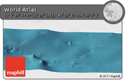 Satellite Panoramic Map of the Area around 10° 48' 54" S, 158° 10' 30" E