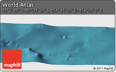 Satellite Panoramic Map of the Area around 10° 48' 54" S, 158° 10' 30" E