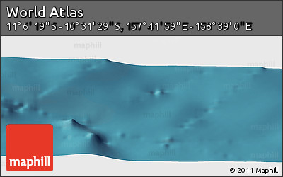 Satellite Panoramic Map of the Area around 10° 48' 54" S, 158° 10' 30" E
