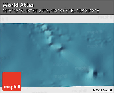 Satellite 3D Map of the Area around 10° 48' 54" S, 159° 1' 30" E