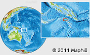 Physical Location Map of the area around 10° 48' 54" S, 159° 1' 30" E