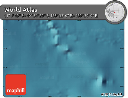 Satellite Map of the Area around 10° 48' 54" S, 159° 1' 30" E
