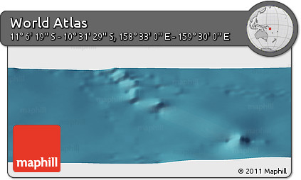 Satellite Panoramic Map of the Area around 10° 48' 54" S, 159° 1' 30" E