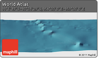 Satellite Panoramic Map of the Area around 10° 48' 54" S, 159° 1' 30" E