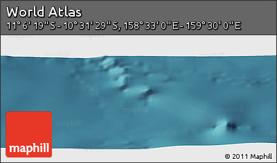 Satellite Panoramic Map of the Area around 10° 48' 54" S, 159° 1' 30" E