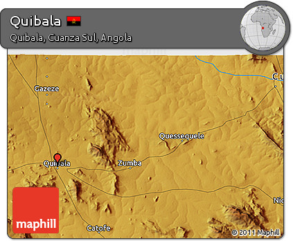 Physical 3D Map of Quibala