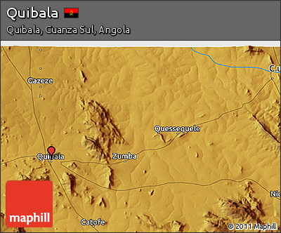 Physical 3D Map of Quibala