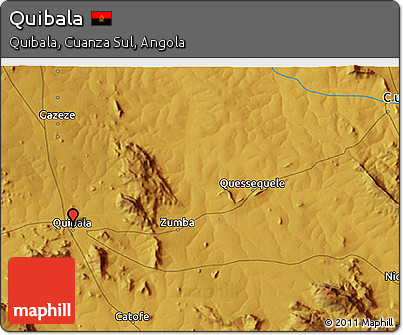 Physical 3D Map of Quibala
