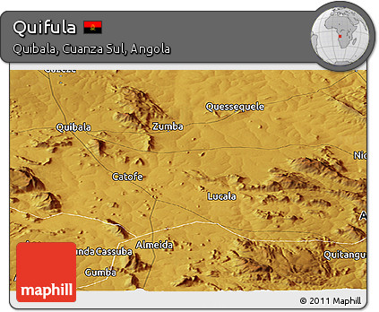 Physical Panoramic Map of Quifula