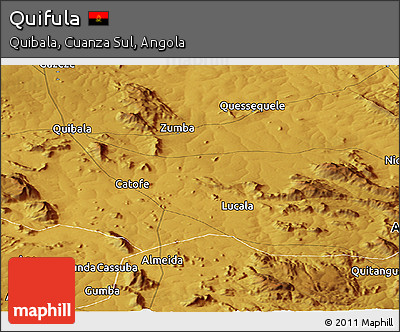 Physical Panoramic Map of Quifula