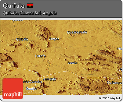 Physical Panoramic Map of Quifula