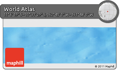 Physical Panoramic Map of the Area around 10° 48' 54" S, 162° 16' 30" W