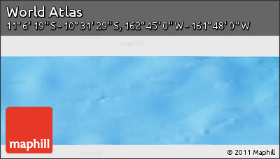 Physical Panoramic Map of the Area around 10° 48' 54" S, 162° 16' 30" W