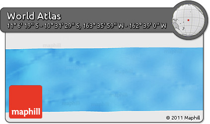 Physical Panoramic Map of the Area around 10° 48' 54" S, 163° 7' 30" W