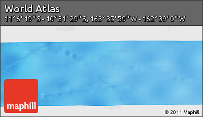 Physical Panoramic Map of the Area around 10° 48' 54" S, 163° 7' 30" W