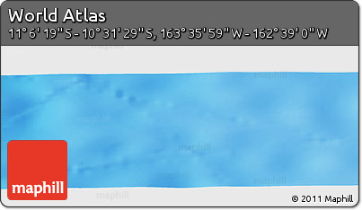 Physical Panoramic Map of the Area around 10° 48' 54" S, 163° 7' 30" W