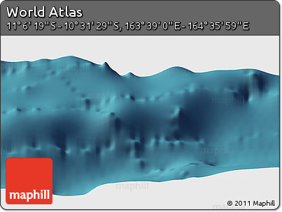 Satellite Panoramic Map of the Area around 10° 48' 54" S, 164° 7' 30" E