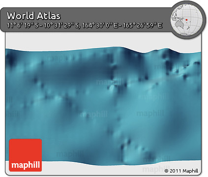 Satellite 3D Map of the Area around 10° 48' 54" S, 164° 58' 29" E