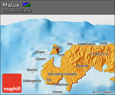 Political 3D Map of Malue