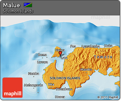 Political 3D Map of Malue