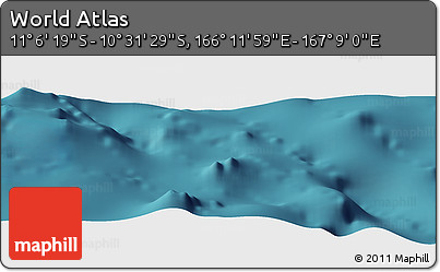 Satellite Panoramic Map of the Area around 10° 48' 54" S, 166° 40' 30" E