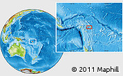 Physical Location Map of the area around 10° 48' 54" S, 167° 31' 30" E