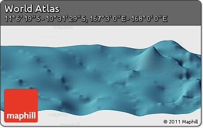 Satellite Panoramic Map of the Area around 10° 48' 54" S, 167° 31' 30" E