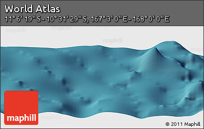 Satellite Panoramic Map of the Area around 10° 48' 54" S, 167° 31' 30" E