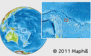 Physical Location Map of the area around 10° 48' 54" S, 169° 13' 29" E