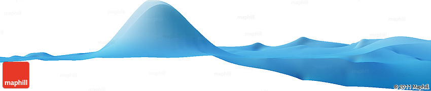 Shaded Relief Horizon Map of the Area around 10° 48' 54" S, 170° 4' 29" E